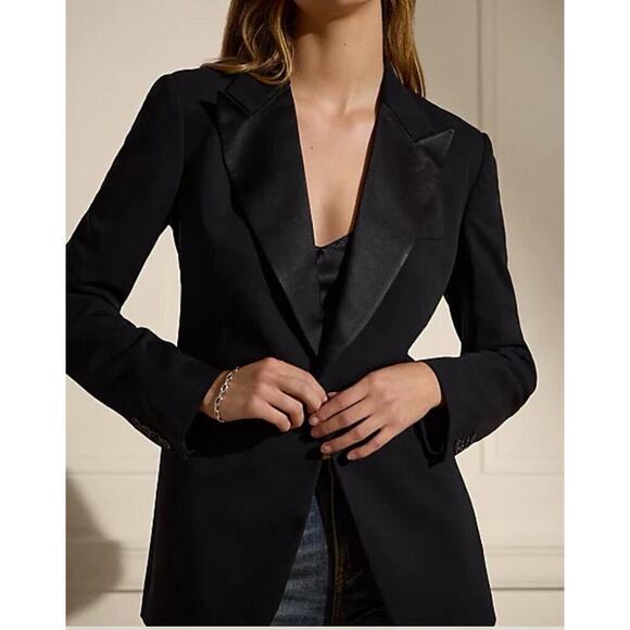 Ralph Lauren Collection Purple Label Truett Wool Gabardine Tuxedo Jacket Blazer - Picture 2 of 13